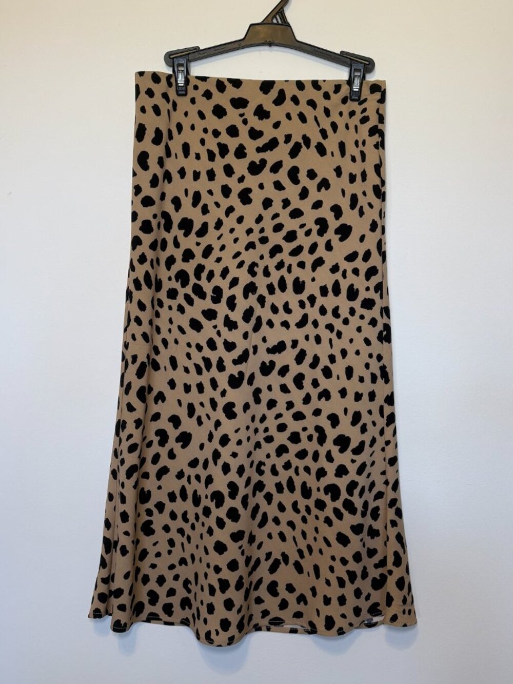 Rachel Zoe Tan & Black Animal Print Midi Skirt – US 2
